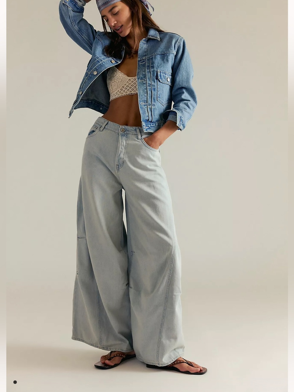 We The Free Westward Demi Light Wash Wide-Leg Jeans